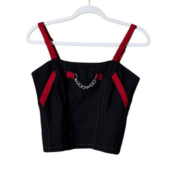 Royal Bones Tops - Tripp Royal Bones Womens CropCami Top Small Gothic Grunge Emo Daang Goodman